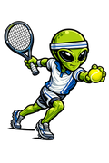 Alien Tennis Player