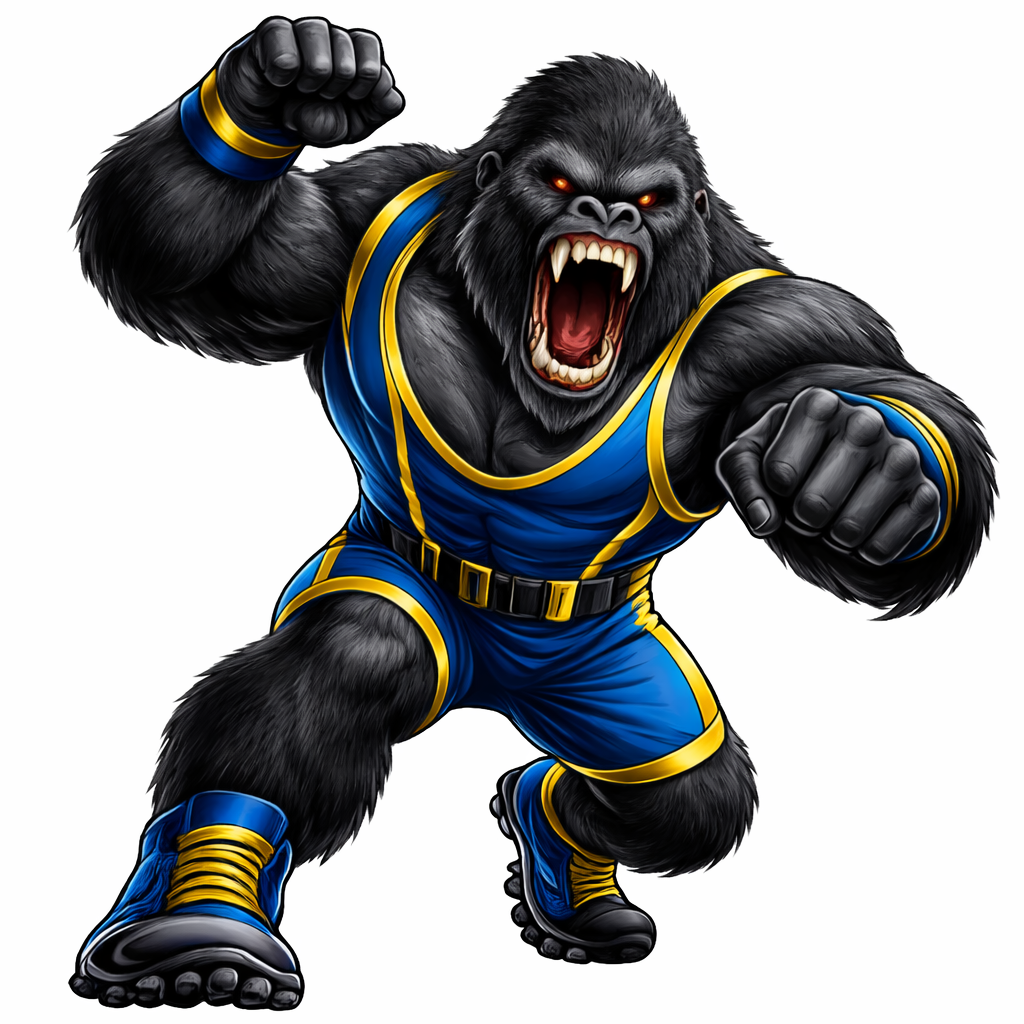 Gorilla Wrestler - Aggressive Stance - T-shirt / Hoodie
