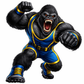 Gorilla Wrestler - Aggressive Stance - T-shirt / Hoodie
