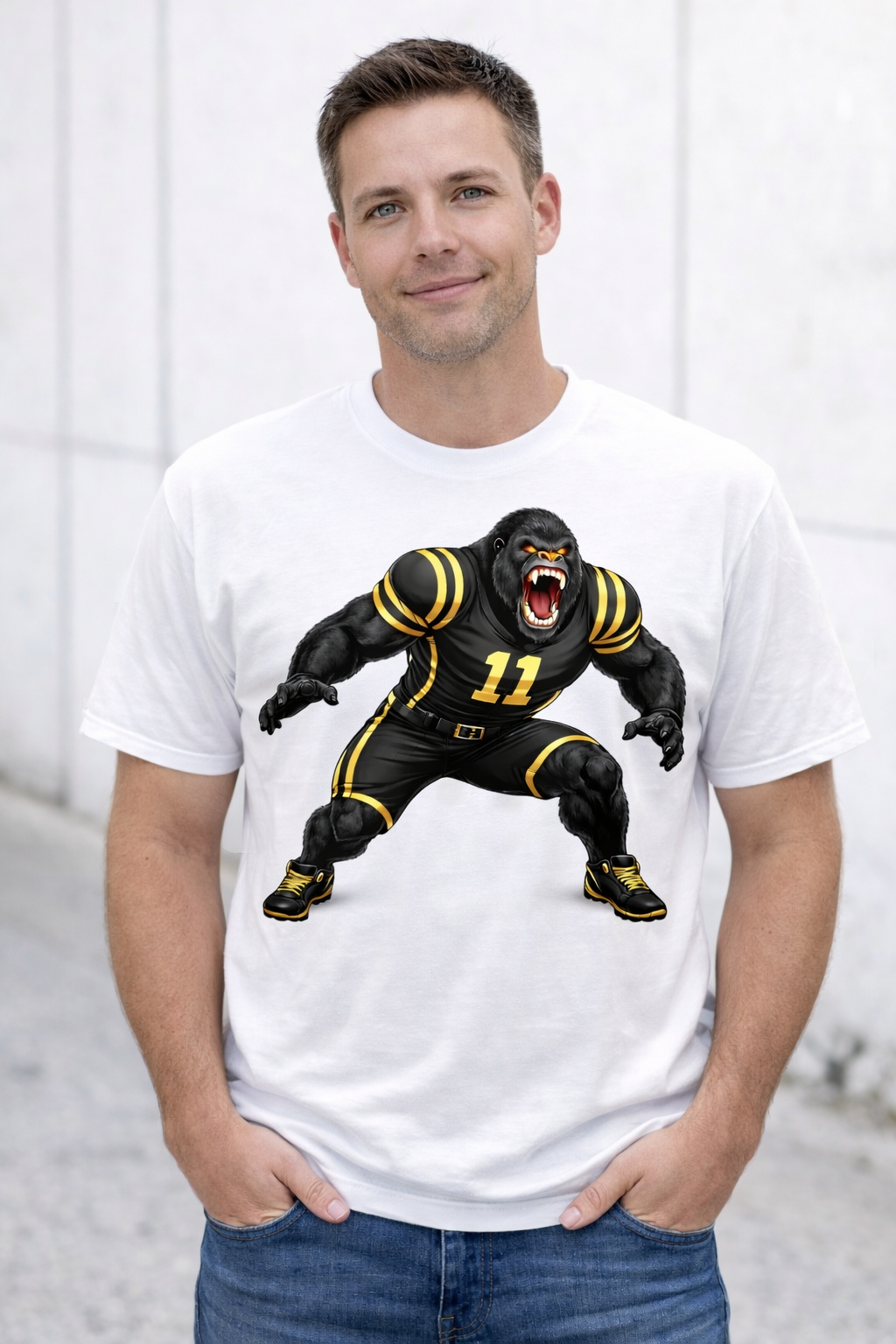 Gorilla Football Player - Linebacker - T-shirt / Hoodie