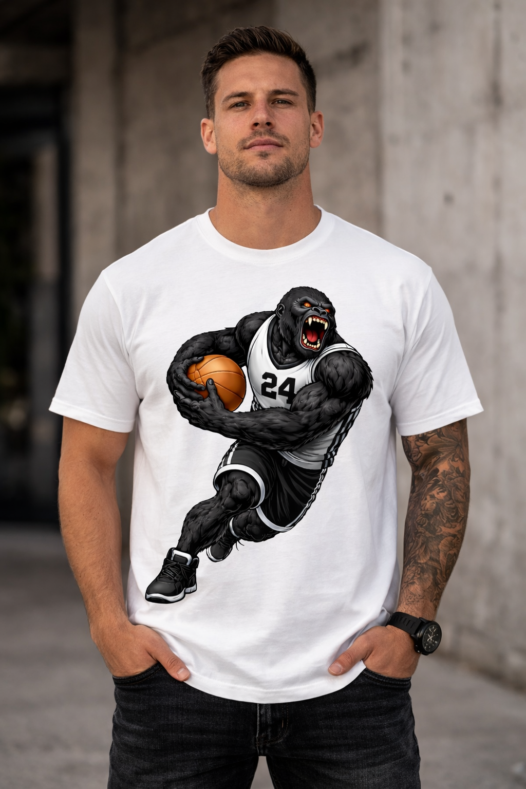 Gorilla Basketball Player - Cross Over - T-shirt / Hoodie