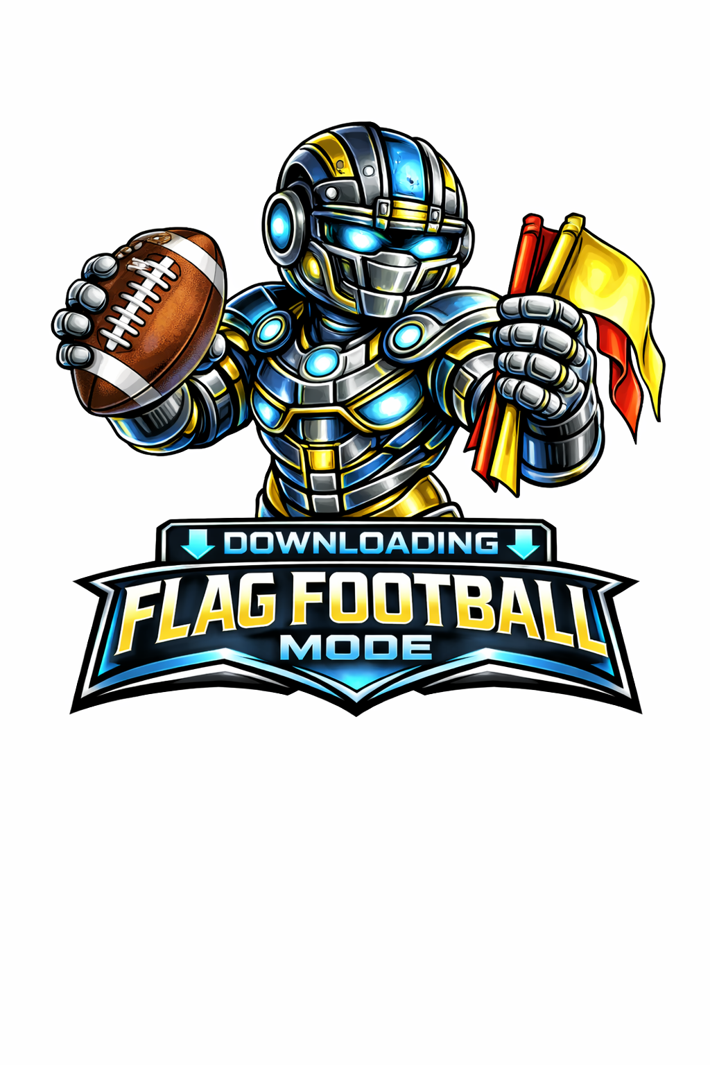 Flag Football Player Robot - T-shirt / Hoodie
