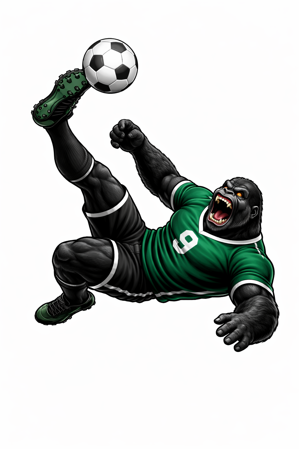 Gorilla Soccer Player - Bicycle Kick - T-shirt / Hoodie