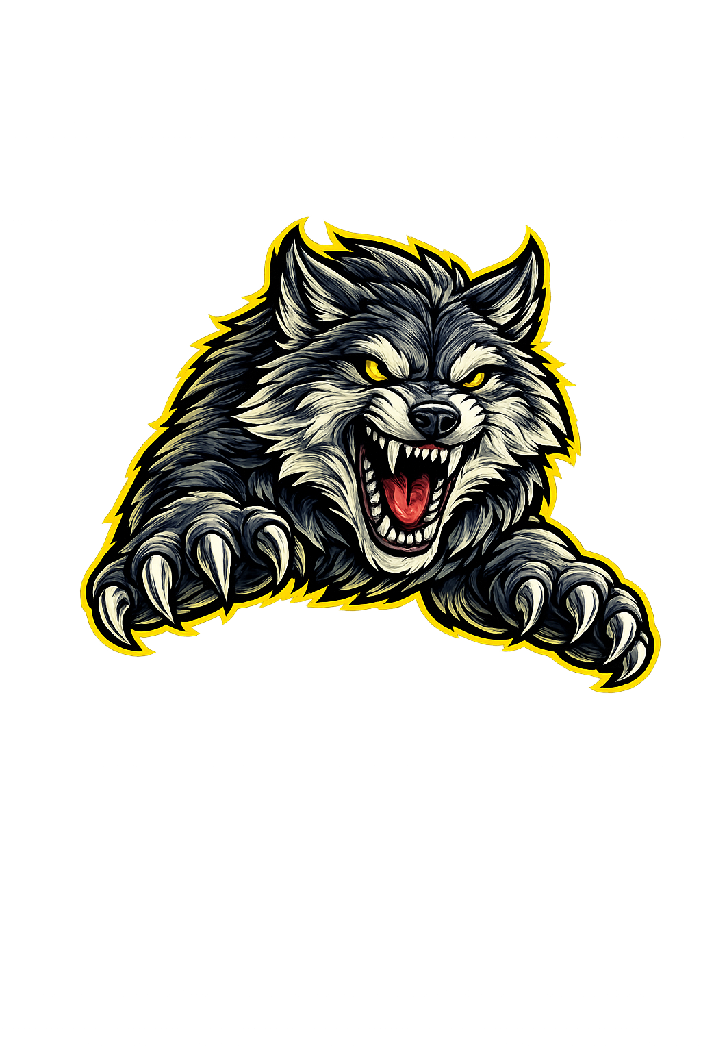 Fierce Wolf Mascot - T-shirt / Hoodie