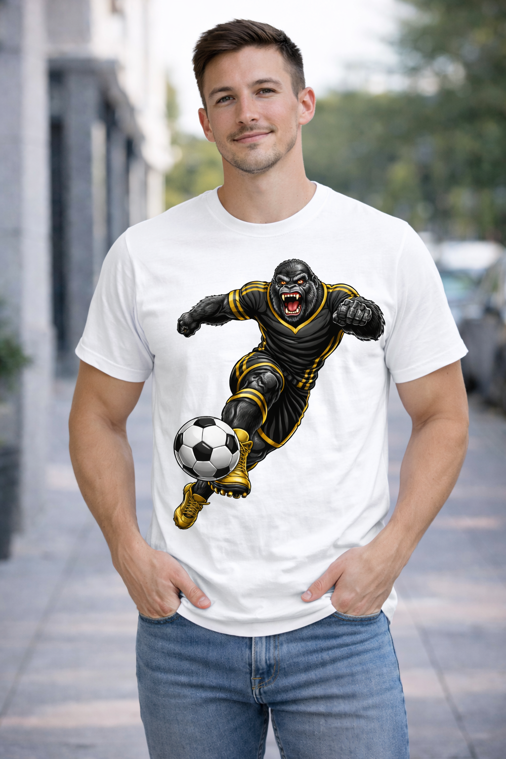 Gorilla Soccer Player