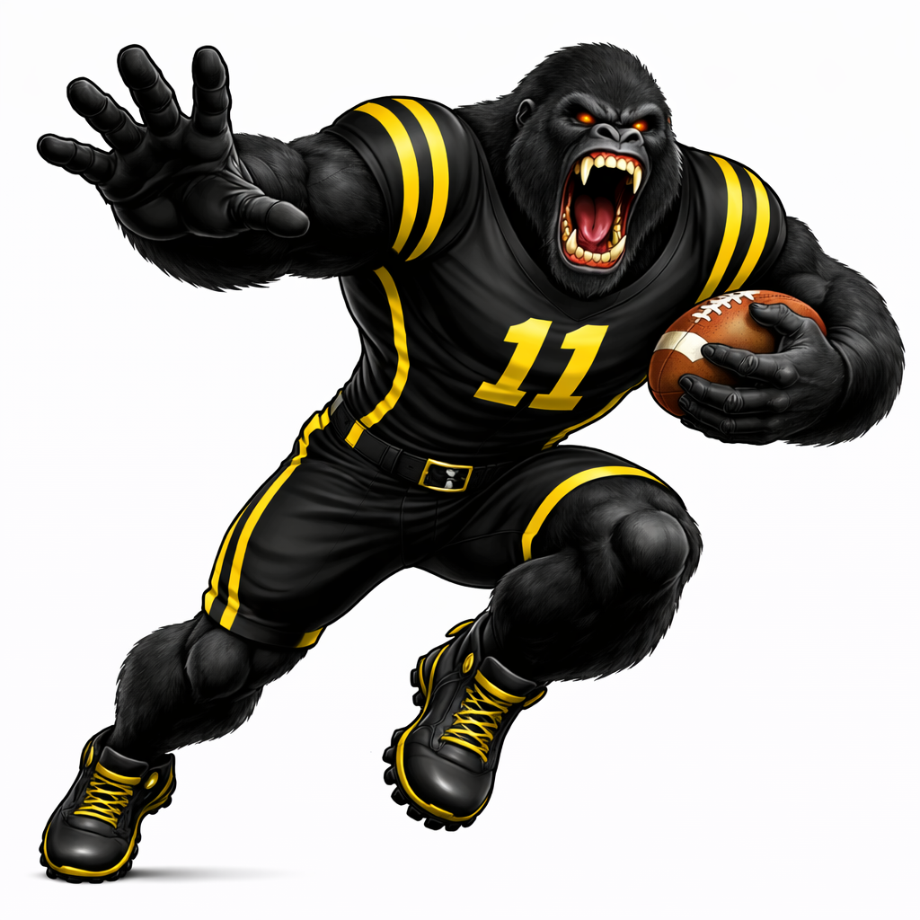 Gorilla Football Player - Stiff Arm - T-shirt / Hoodie