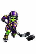 Alien Hockey Player   - T-shirt / Hoodie