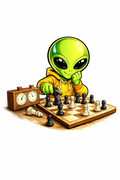 Alien Chess Player - T-shirt / Hoodie