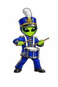 Alien Marching Band Player   - T-shirt / Hoodie