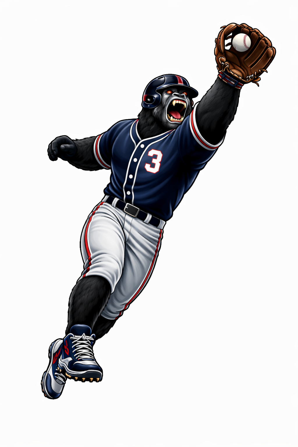 Gorilla Baseball Player - Catching - T-shirt / Hoodie