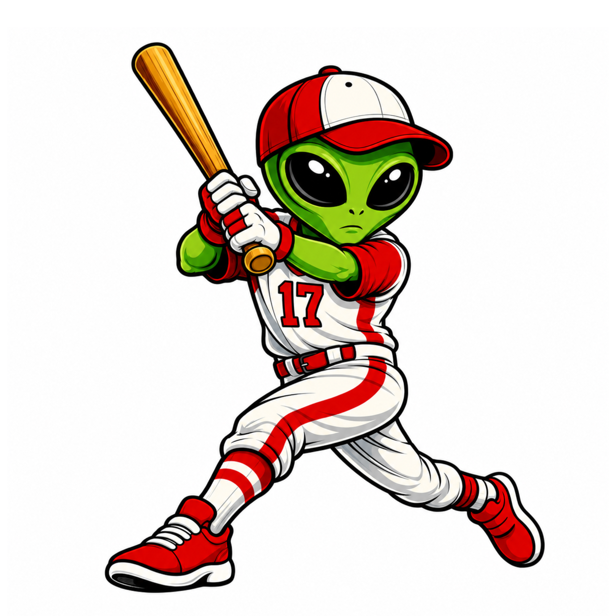 Alien Baseball Player - T-shirt / Hoodie