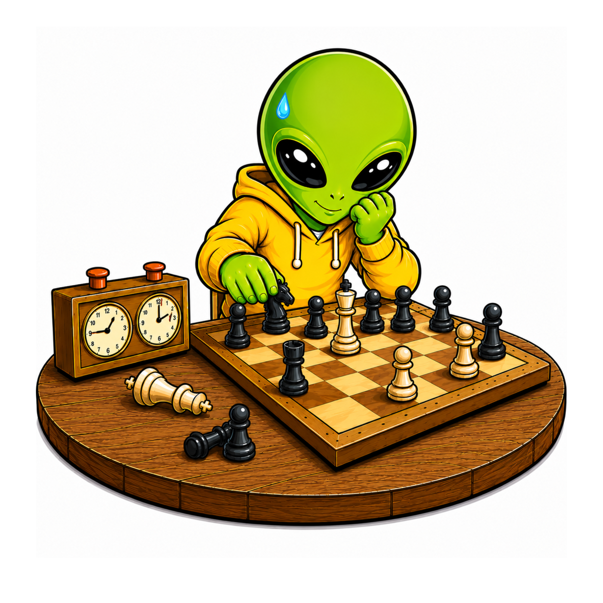 Alien Chess Player - T-shirt / Hoodie