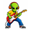 Alien Musician  - T-shirt / Hoodie