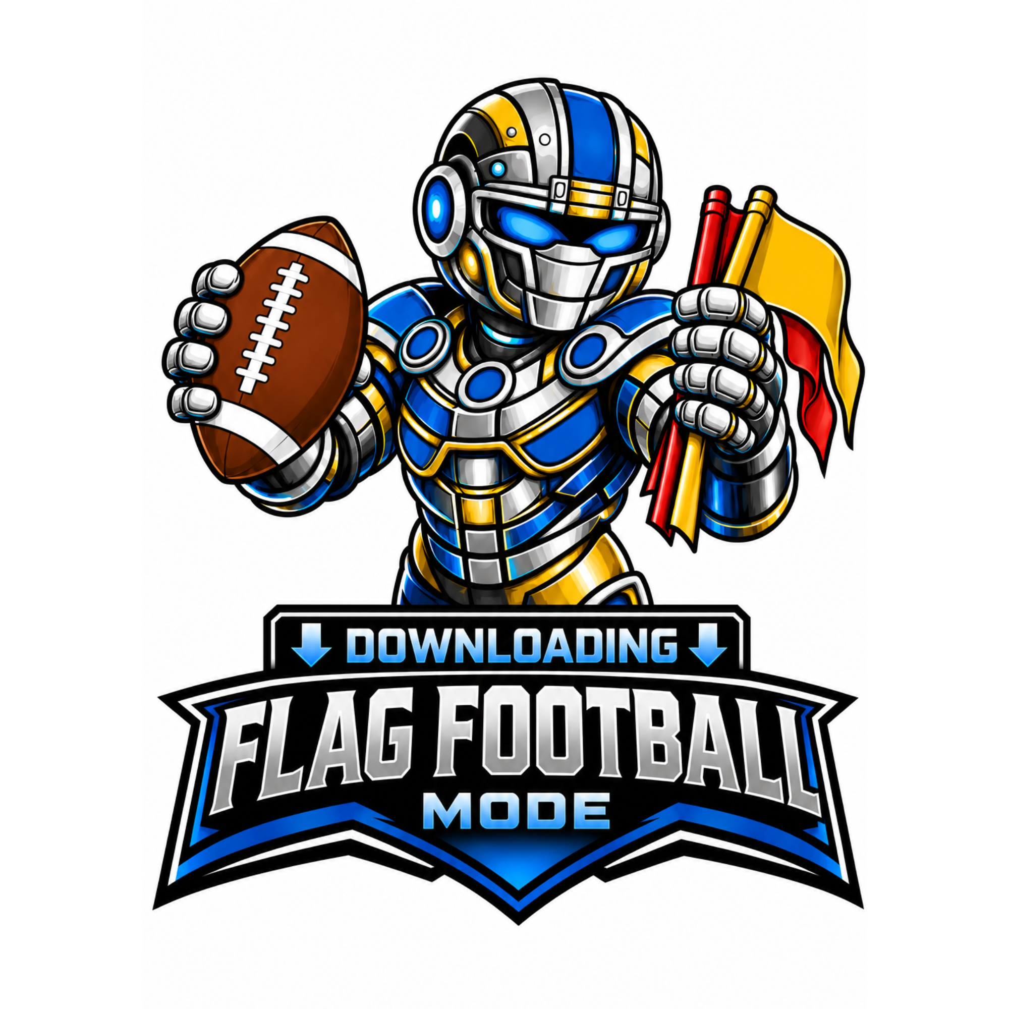 Flag Football Player Robot - T-shirt / Hoodie